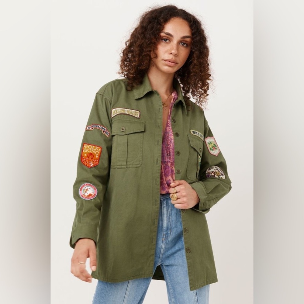 Spell & the Gypsy Great Ocean Oversized Shirt Jacket | XS | NWT